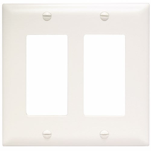 Pass & Seymour TP262-W 2Gang Wall Plate, Decorator, Nylon, Standard - White