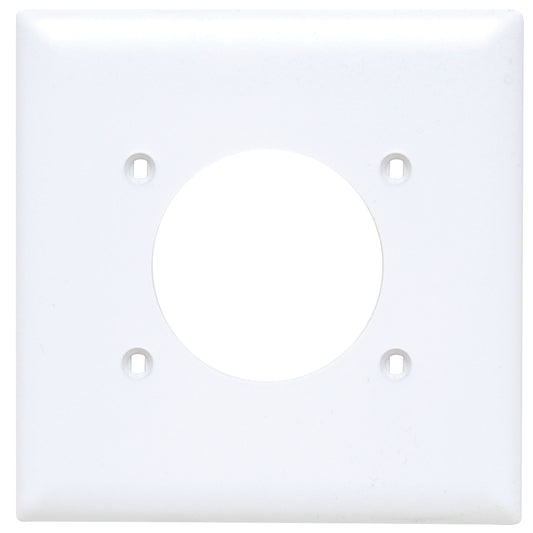 Pass & Seymour TP703-W 2Gang Wall Plate, 2.1563" Power Outlet Receptacle, Nylon, Standard - White