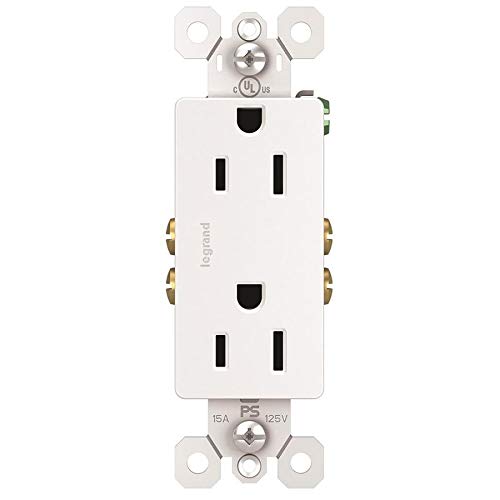 Legrand radiant 885TRWCP7 15A Tamper Resistant Decorator Duplex Outlet